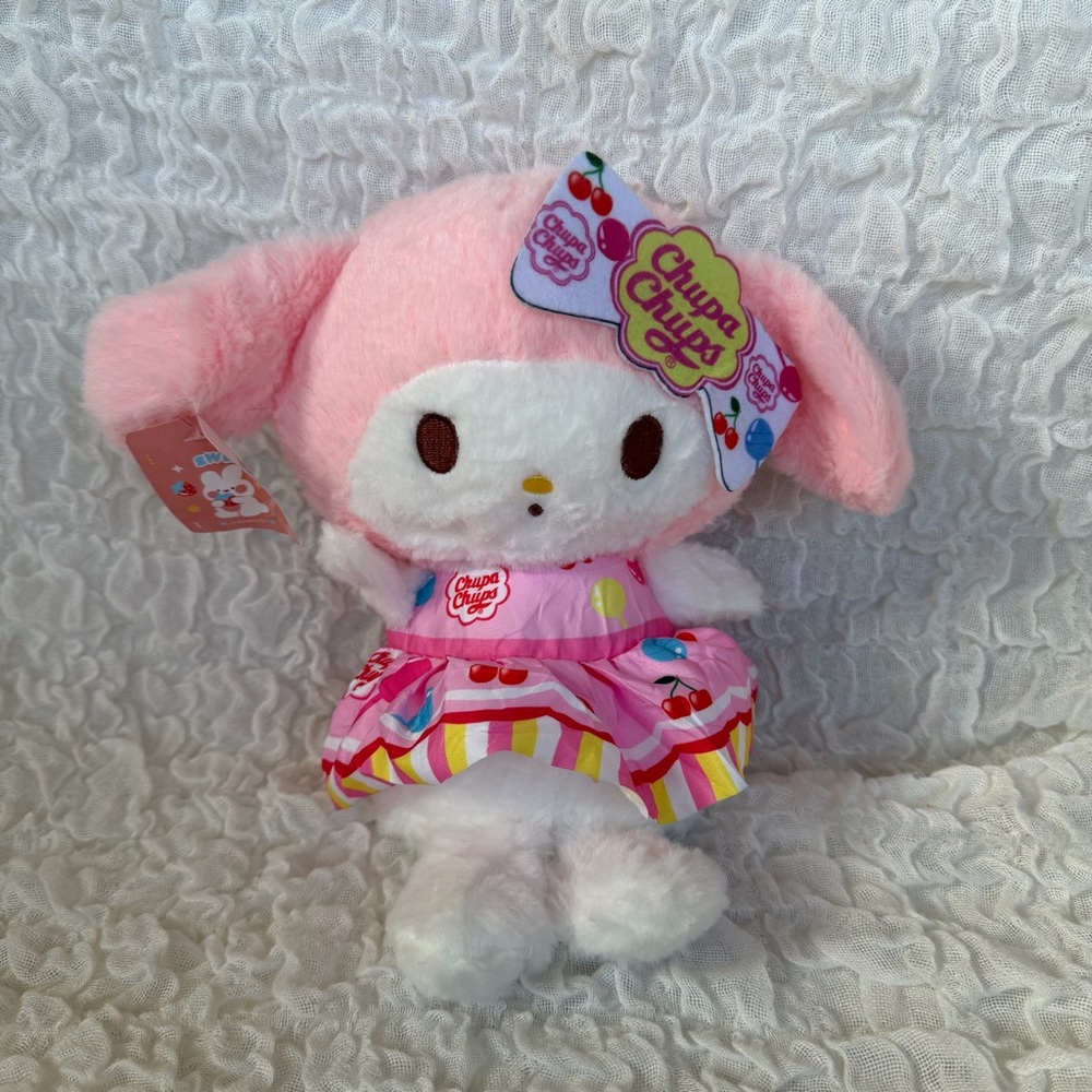 Sanrio My Melody Chupa Chups Plush Doll NWT Limited Collab 9in